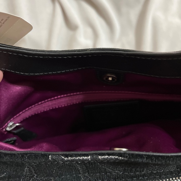 Coach black velvet c hobo shoulder bag-NWT - Picture 9 of 16